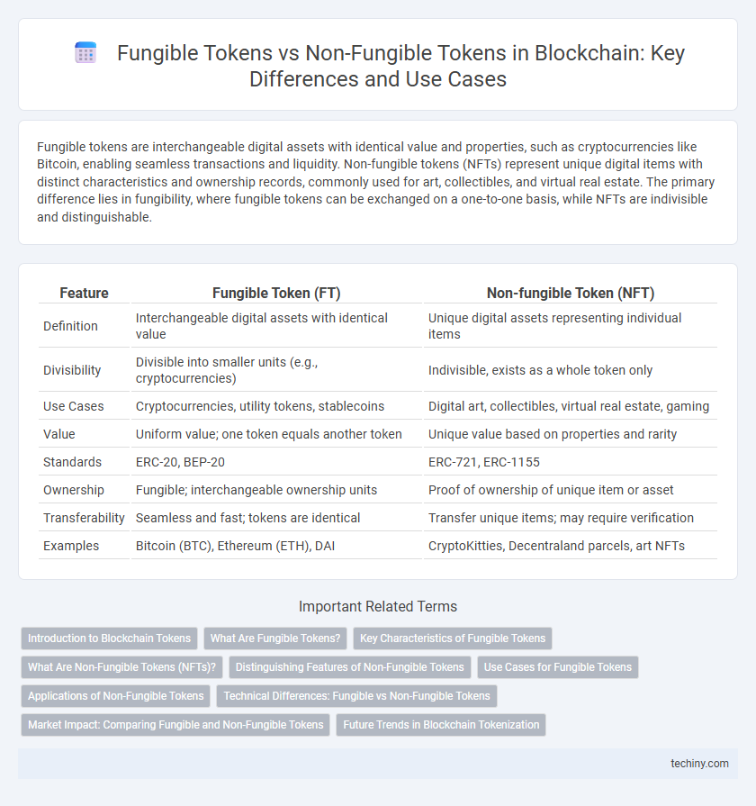 Fungible Tokens vs Non-Fungible Tokens in Blockchain: Key Differences and Use Cases