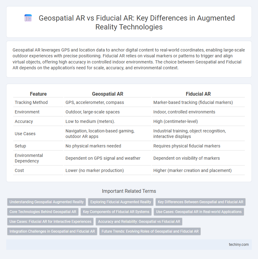 Geospatial AR vs Fiducial AR: Key Differences in Augmented Reality Technologies