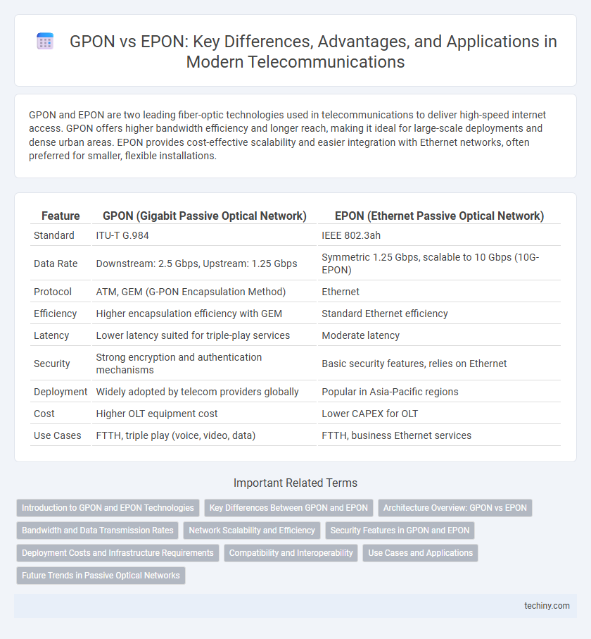 GPON vs EPON: Key Differences, Advantages, and Applications in Modern Telecommunications