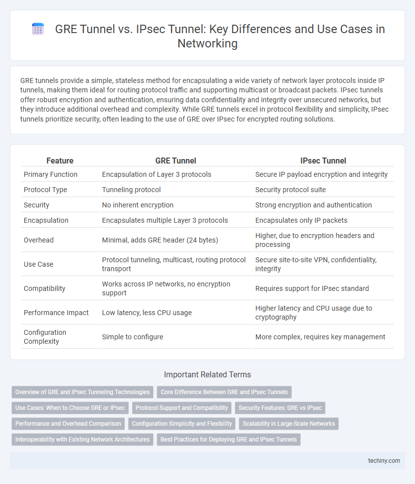 GRE Tunnel vs. IPsec Tunnel: Key Differences and Use Cases in Networking