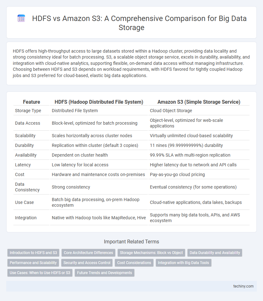 HDFS vs Amazon S3: A Comprehensive Comparison for Big Data Storage