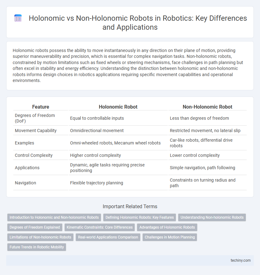 Holonomic vs Non-Holonomic Robots in Robotics: Key Differences and Applications