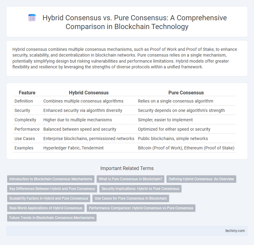 Hybrid Consensus vs. Pure Consensus: A Comprehensive Comparison in Blockchain Technology