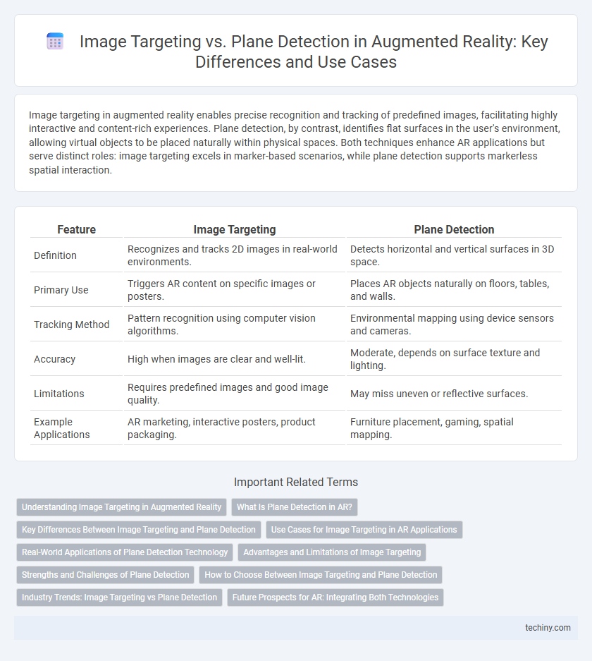 Image Targeting vs. Plane Detection in Augmented Reality: Key Differences and Use Cases