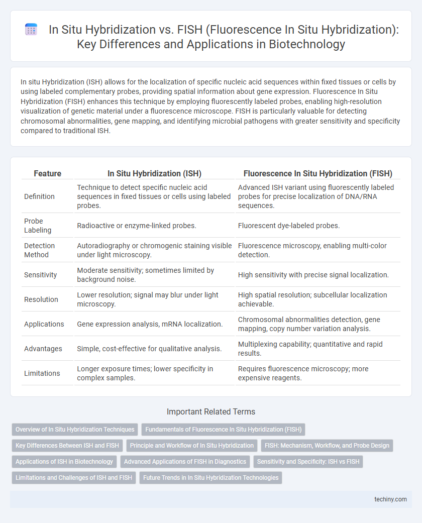 In Situ Hybridization vs. FISH (Fluorescence In Situ Hybridization): Key Differences and Applications in Biotechnology
