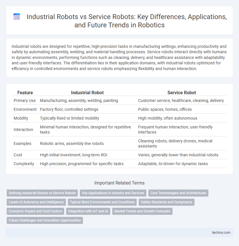 Industrial Robots vs Service Robots: Key Differences, Applications, and Future Trends in Robotics