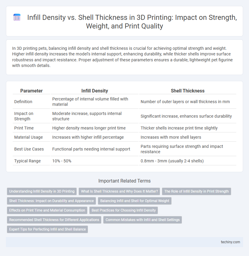 Infill Density vs. Shell Thickness in 3D Printing: Impact on Strength, Weight, and Print Quality