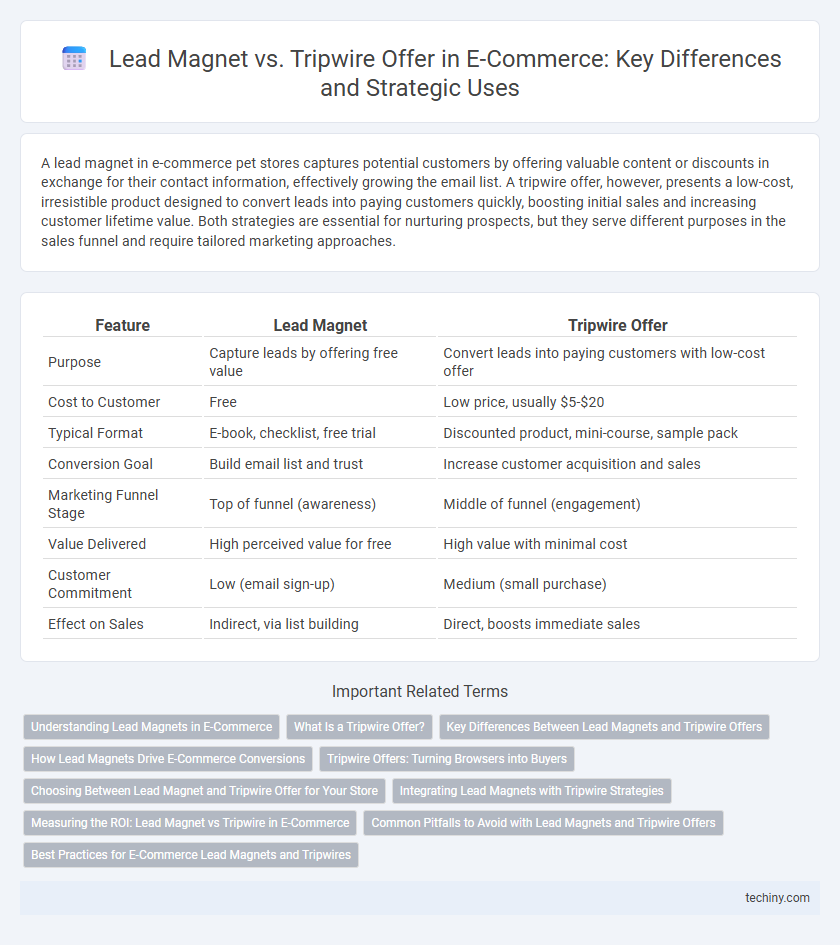 Lead Magnet vs. Tripwire Offer in E-Commerce: Key Differences and Strategic Uses