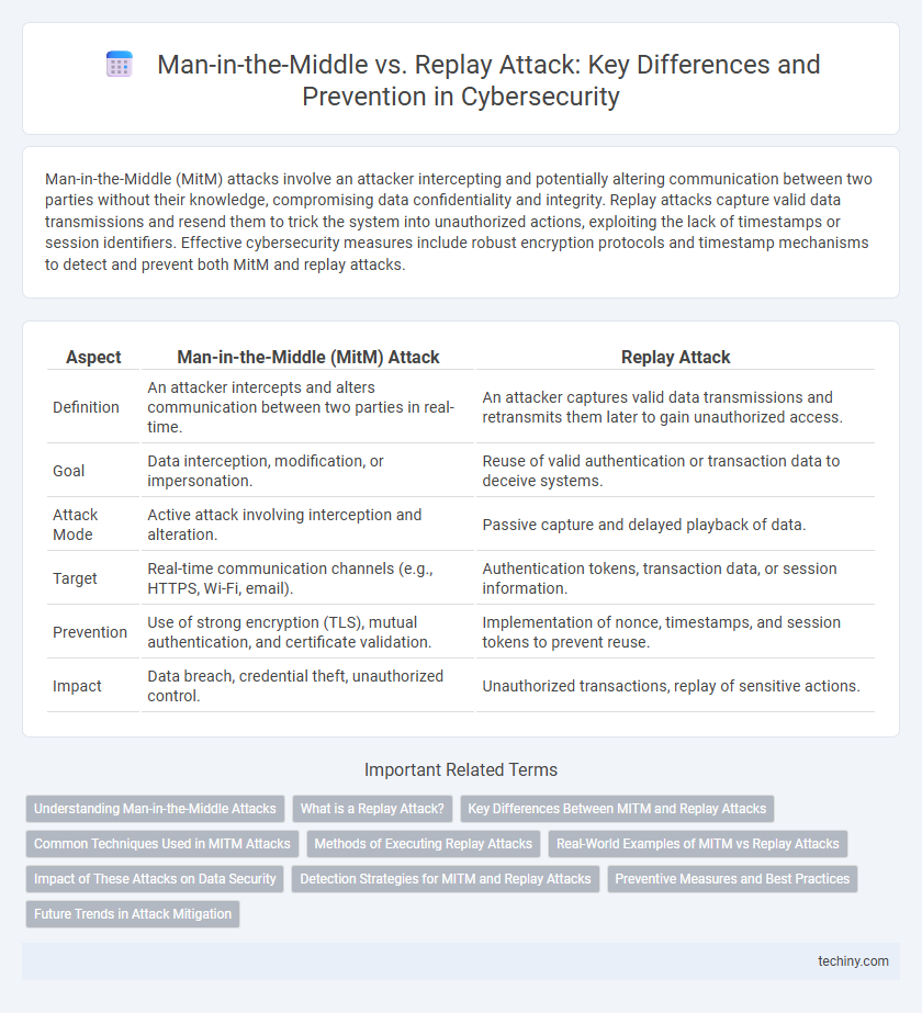 Man-in-the-Middle vs. Replay Attack: Key Differences and Prevention in Cybersecurity