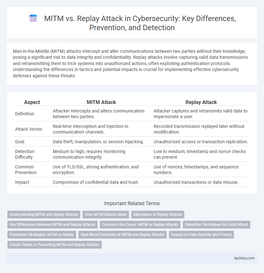 MITM vs. Replay Attack in Cybersecurity: Key Differences, Prevention, and Detection