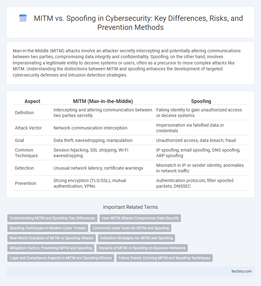 MITM vs. Spoofing in Cybersecurity: Key Differences, Risks, and Prevention Methods