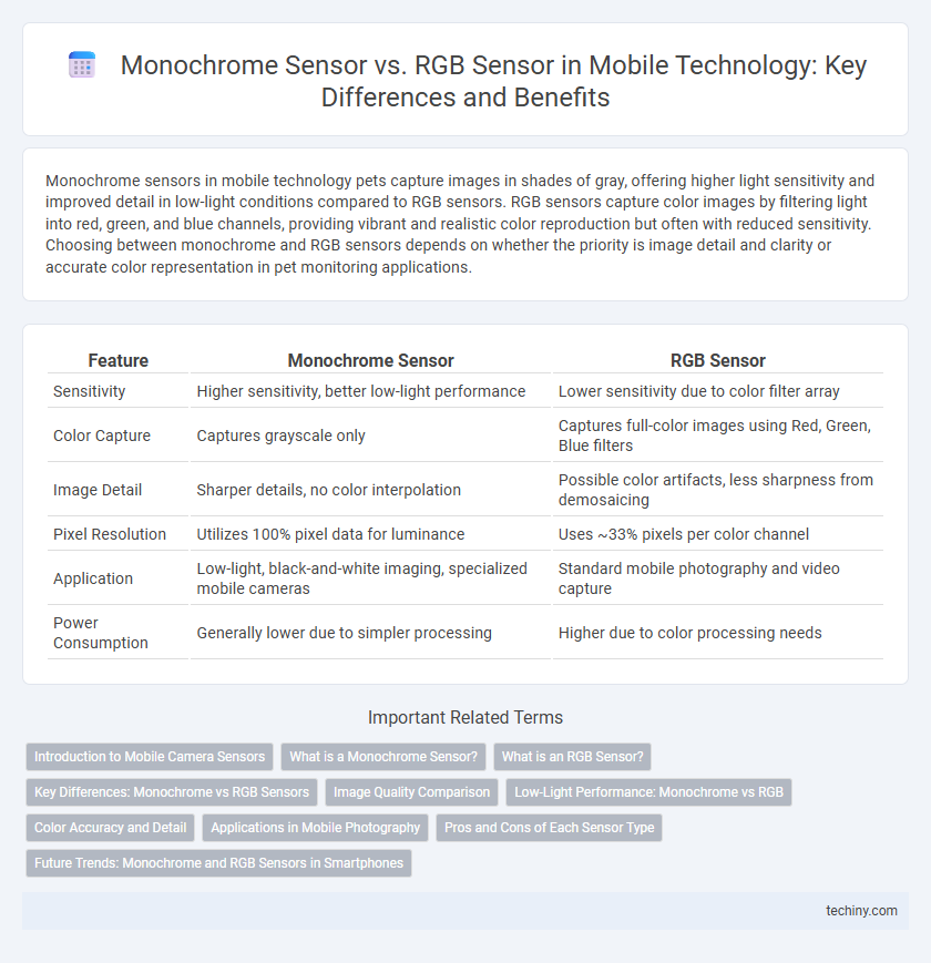 Monochrome Sensor vs. RGB Sensor in Mobile Technology: Key Differences and Benefits
