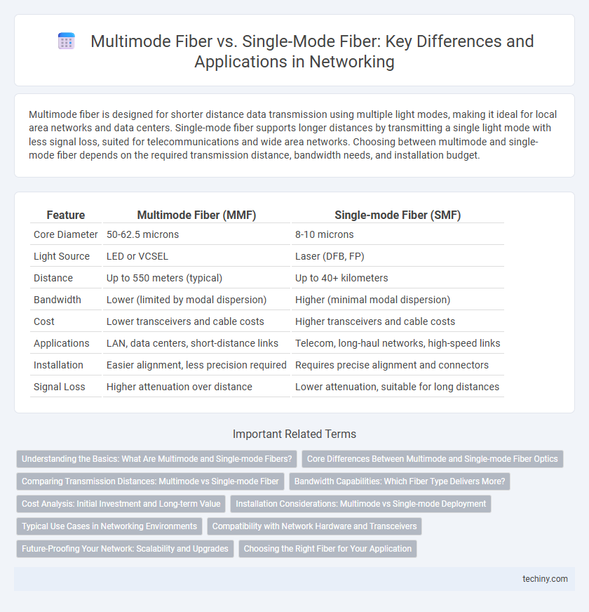 Multimode Fiber vs. Single-Mode Fiber: Key Differences and Applications in Networking