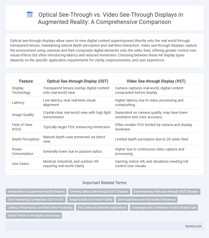 Optical See-Through vs. Video See-Through Displays in Augmented Reality: A Comprehensive Comparison