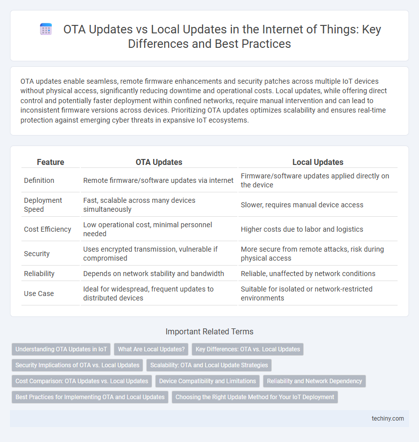 OTA Updates vs Local Updates in the Internet of Things: Key Differences and Best Practices