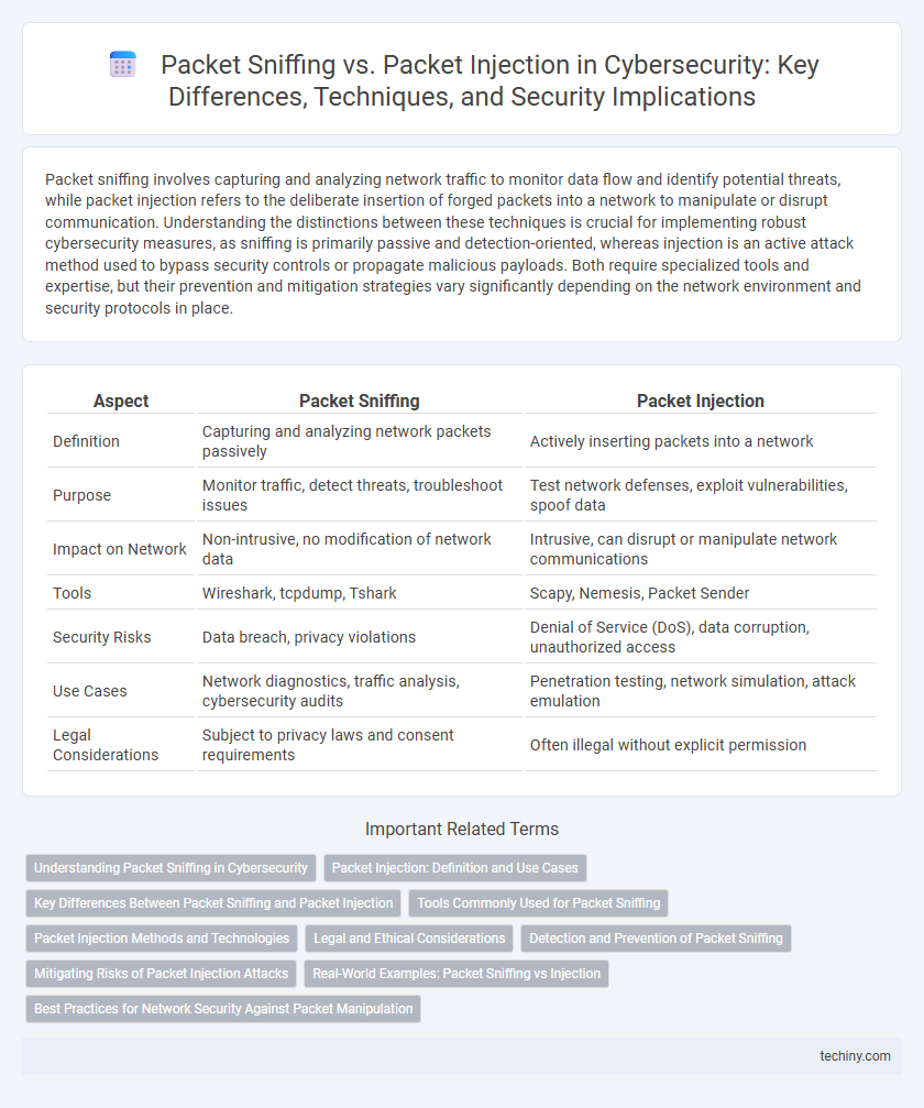 Packet Sniffing vs. Packet Injection in Cybersecurity: Key Differences, Techniques, and Security Implications