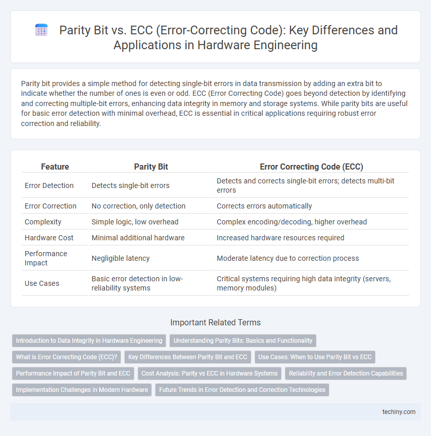 Parity Bit vs. ECC (Error-Correcting Code): Key Differences and Applications in Hardware Engineering