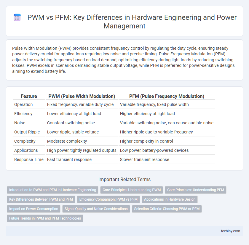 PWM vs PFM: Key Differences in Hardware Engineering and Power Management