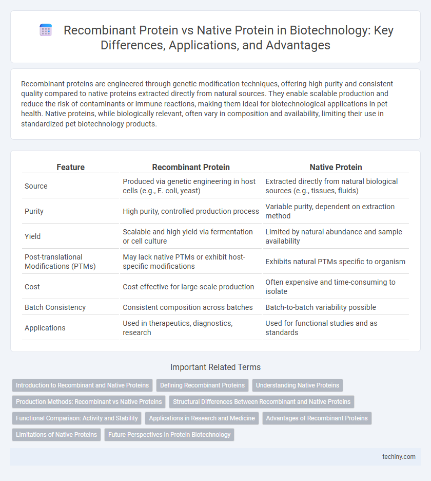 Recombinant Protein vs Native Protein in Biotechnology: Key Differences, Applications, and Advantages