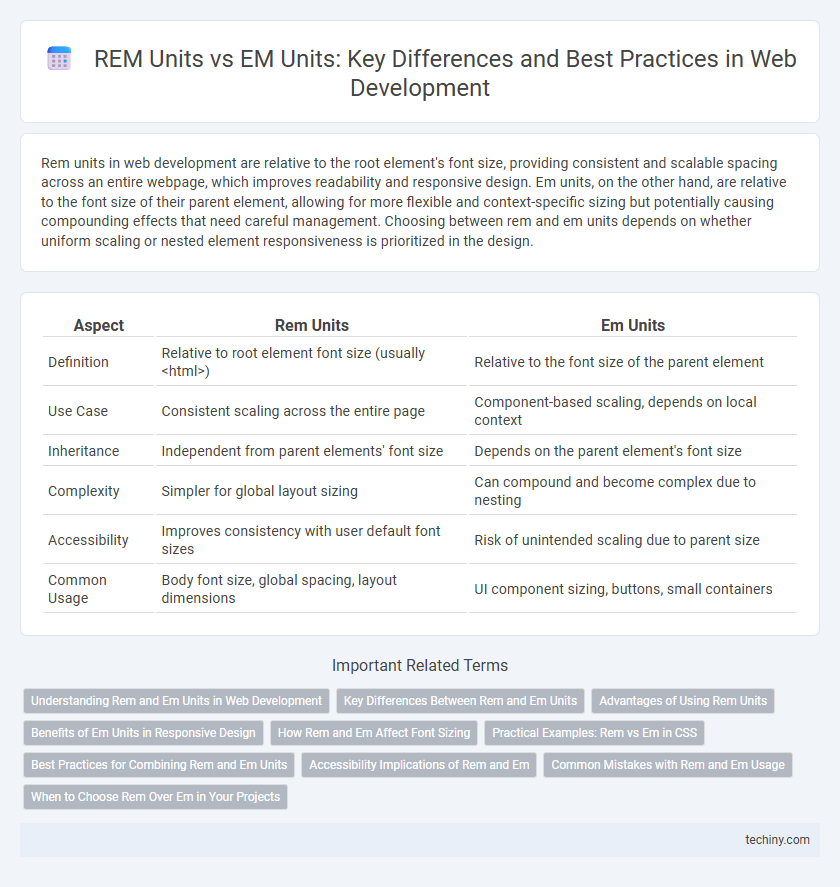REM Units vs EM Units: Key Differences and Best Practices in Web Development