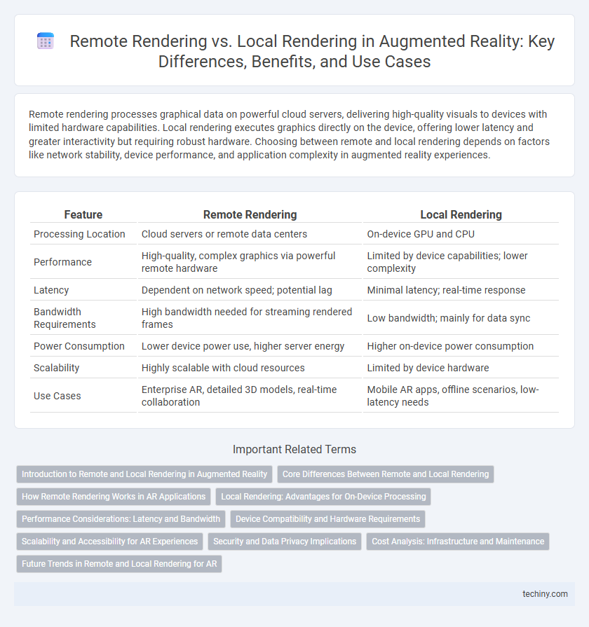 Remote Rendering vs. Local Rendering in Augmented Reality: Key Differences, Benefits, and Use Cases