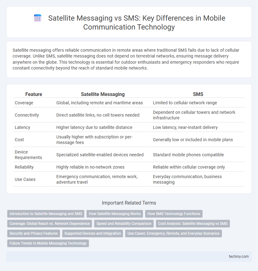Satellite Messaging vs SMS: Key Differences in Mobile Communication Technology
