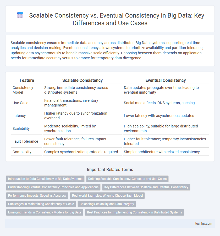 Scalable Consistency vs. Eventual Consistency in Big Data: Key Differences and Use Cases