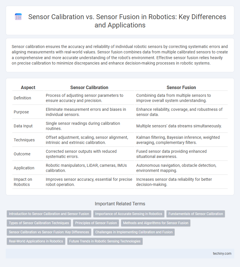 Sensor Calibration vs. Sensor Fusion in Robotics: Key Differences and Applications