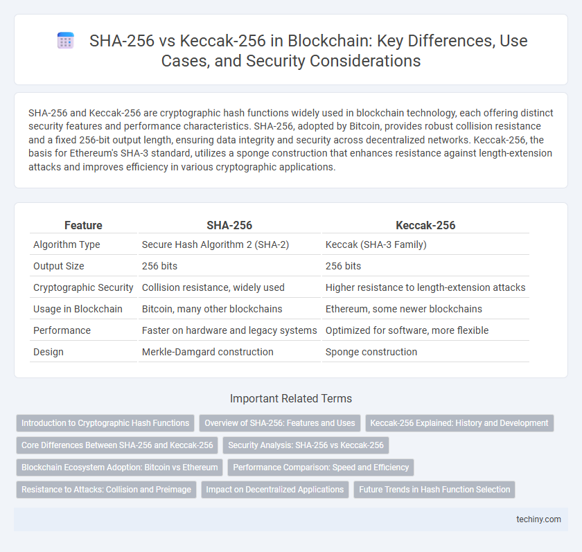 SHA-256 vs Keccak-256 in Blockchain: Key Differences, Use Cases, and Security Considerations