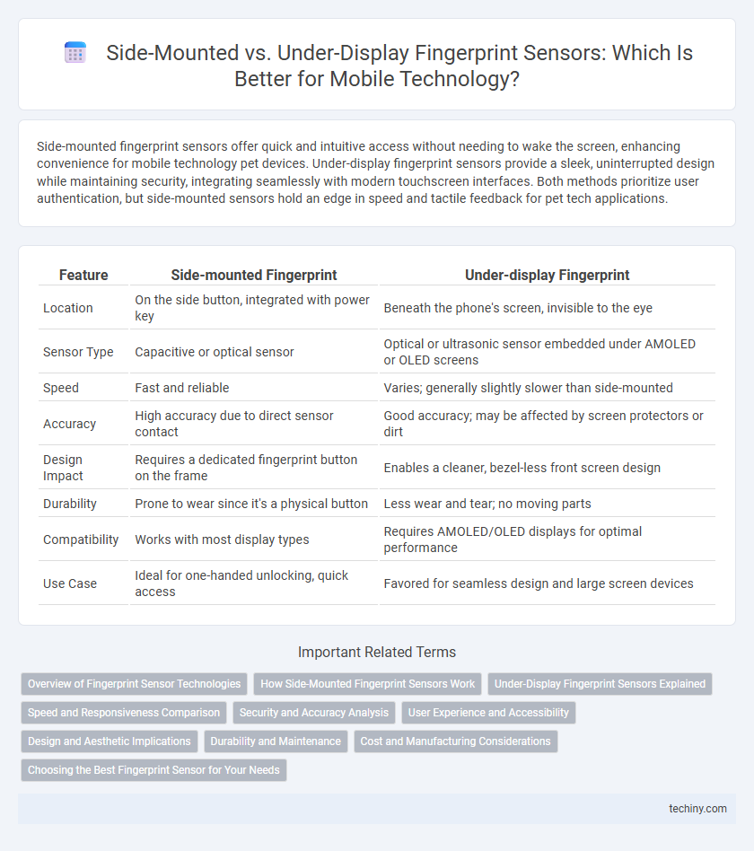 Side-Mounted vs. Under-Display Fingerprint Sensors: Which Is Better for Mobile Technology?