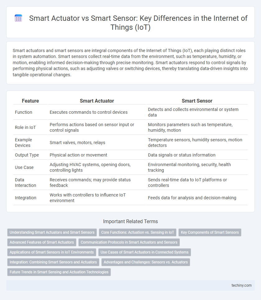 Smart Actuator vs Smart Sensor: Key Differences in the Internet of Things (IoT)