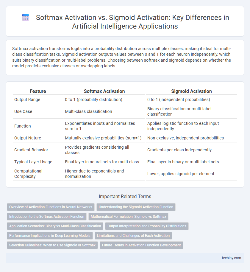 Softmax Activation vs. Sigmoid Activation: Key Differences in Artificial Intelligence Applications
