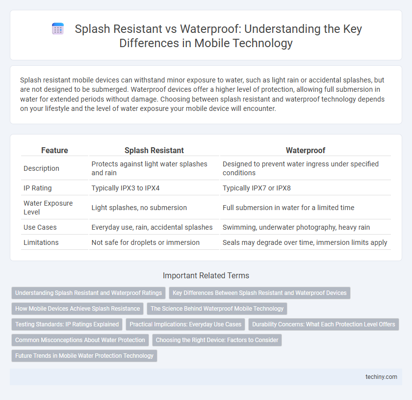 Splash Resistant vs Waterproof: Understanding the Key Differences in Mobile Technology