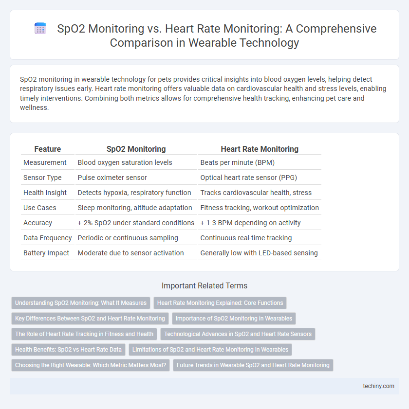 SpO2 Monitoring vs. Heart Rate Monitoring: A Comprehensive Comparison in Wearable Technology