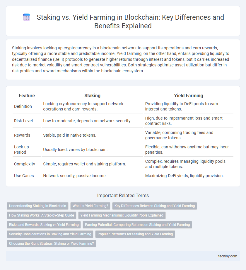 Staking vs. Yield Farming in Blockchain: Key Differences and Benefits Explained