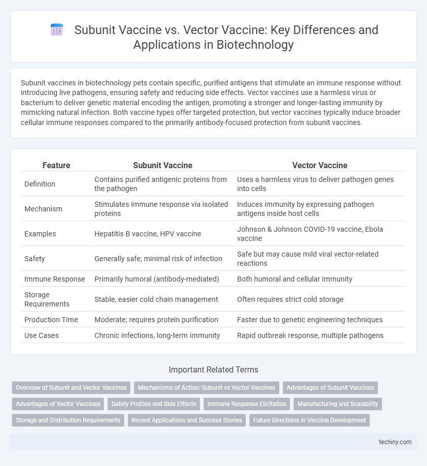 Subunit Vaccine vs. Vector Vaccine: Key Differences and Applications in Biotechnology