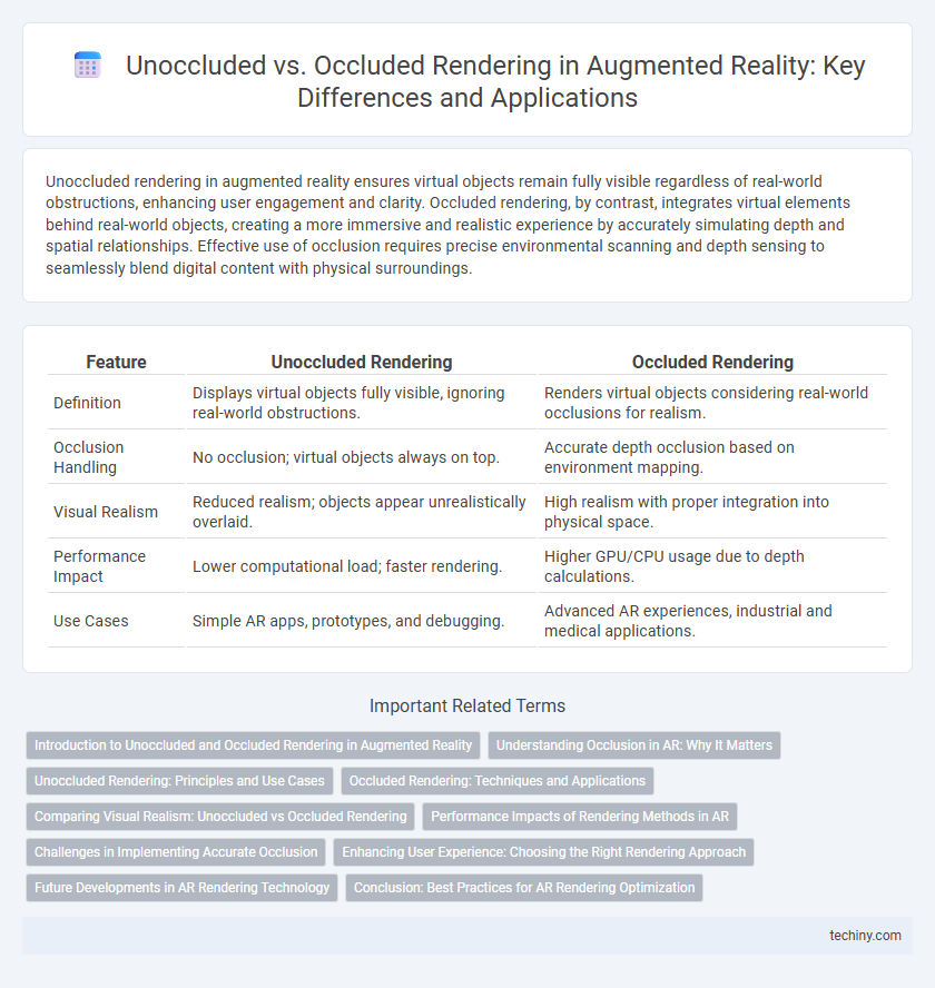 Unoccluded vs. Occluded Rendering in Augmented Reality: Key Differences and Applications