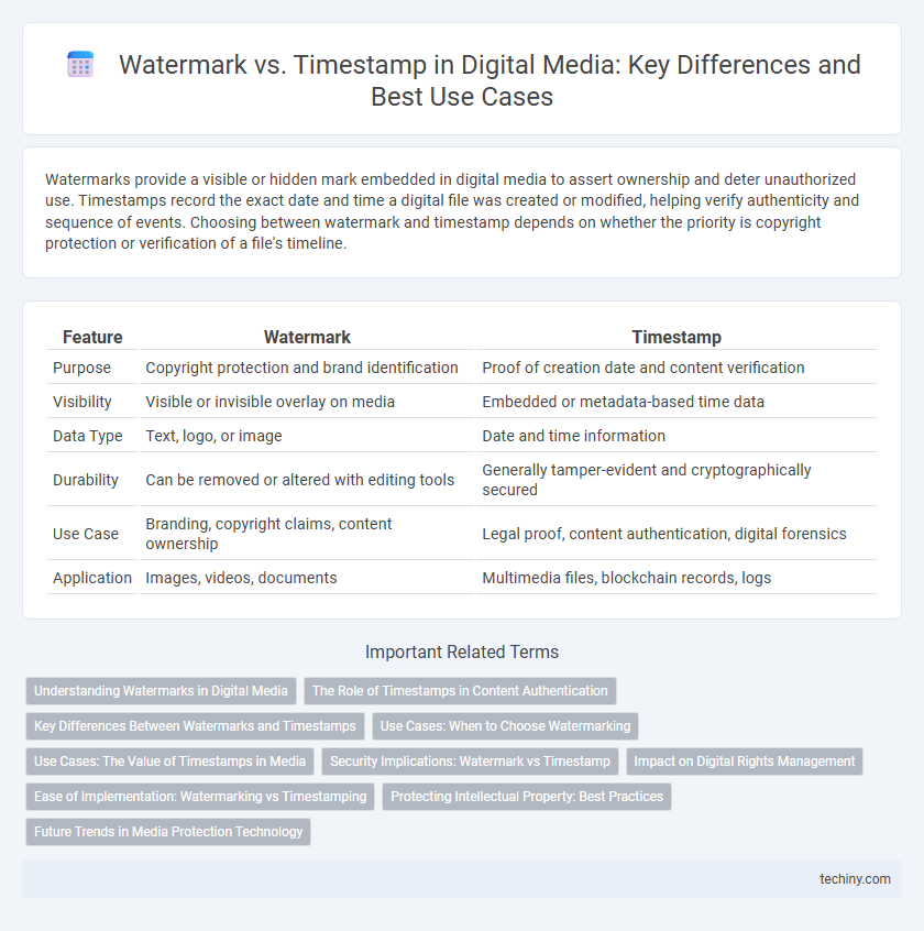 Watermark vs. Timestamp in Digital Media: Key Differences and Best Use Cases