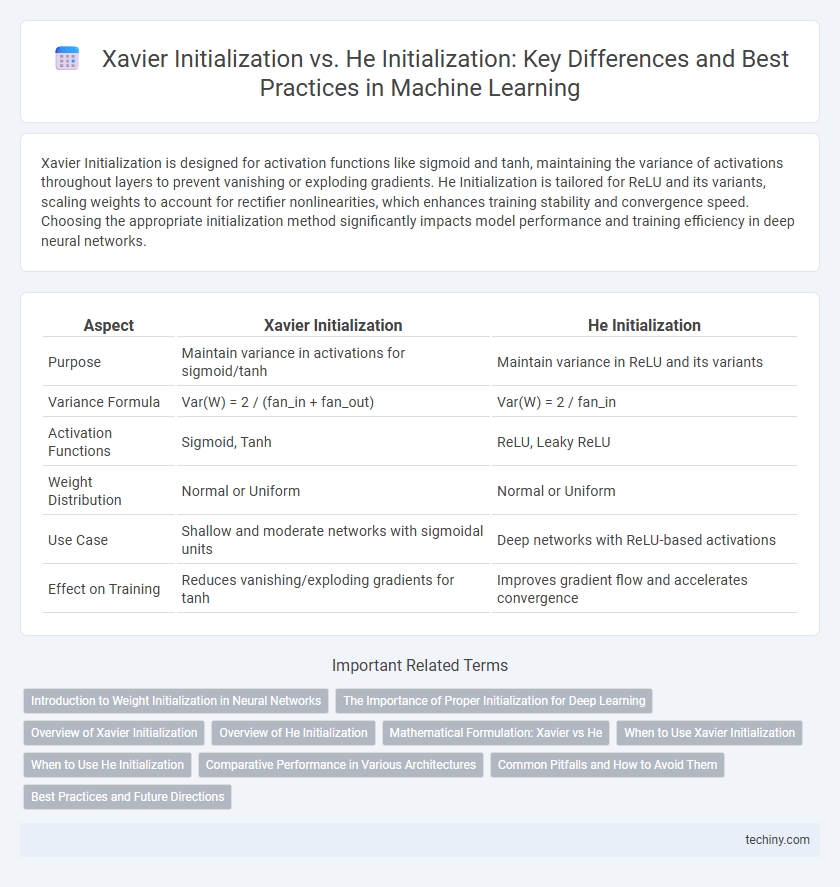 Xavier Initialization vs. He Initialization: Key Differences and Best Practices in Machine Learning