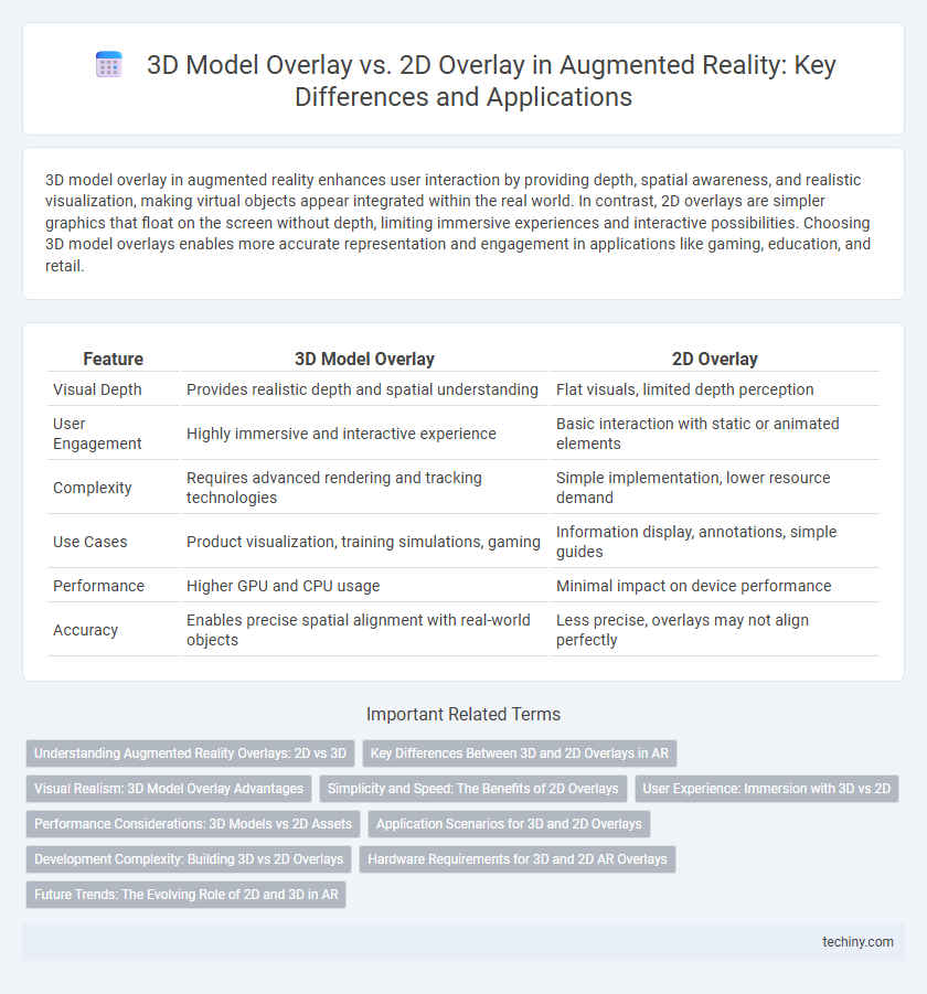 3D Model Overlay vs. 2D Overlay in Augmented Reality: Key Differences and Applications