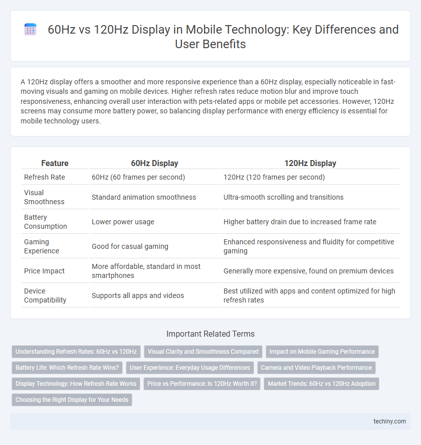 60Hz vs 120Hz Display in Mobile Technology: Key Differences and User Benefits