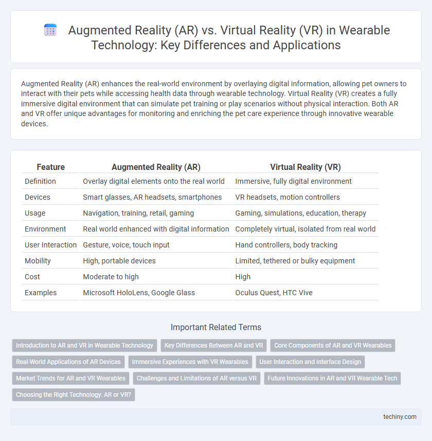 Augmented Reality (AR) vs. Virtual Reality (VR) in Wearable Technology: Key Differences and Applications