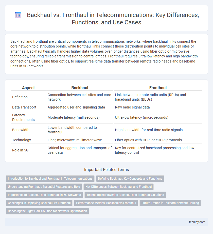 Backhaul vs. Fronthaul in Telecommunications: Key Differences, Functions, and Use Cases