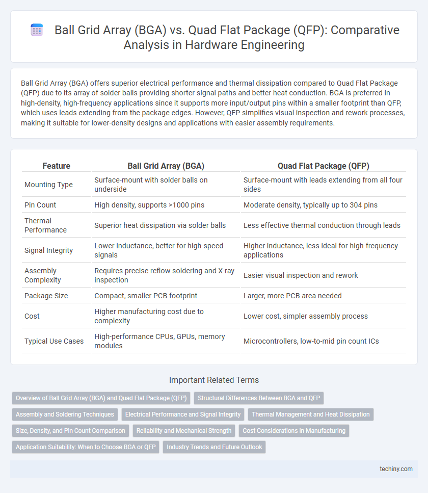 Ball Grid Array (BGA) vs. Quad Flat Package (QFP): Comparative Analysis in Hardware Engineering