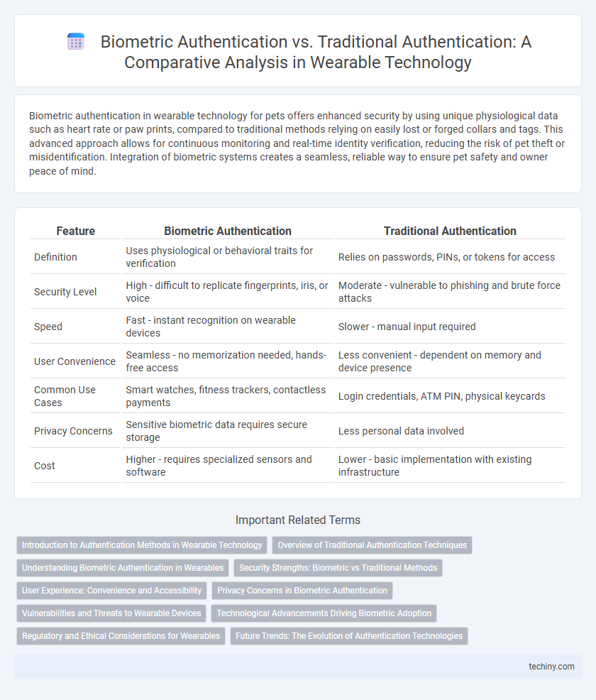 Biometric Authentication vs. Traditional Authentication: A Comparative Analysis in Wearable Technology