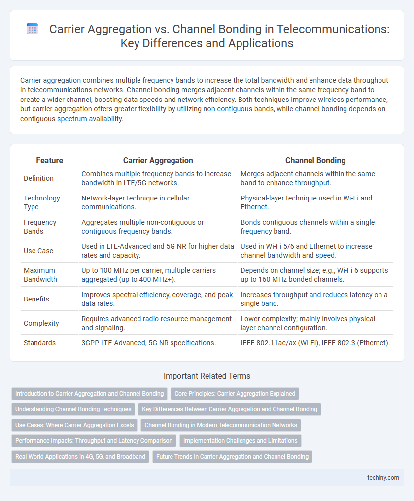 Carrier Aggregation vs. Channel Bonding in Telecommunications: Key Differences and Applications