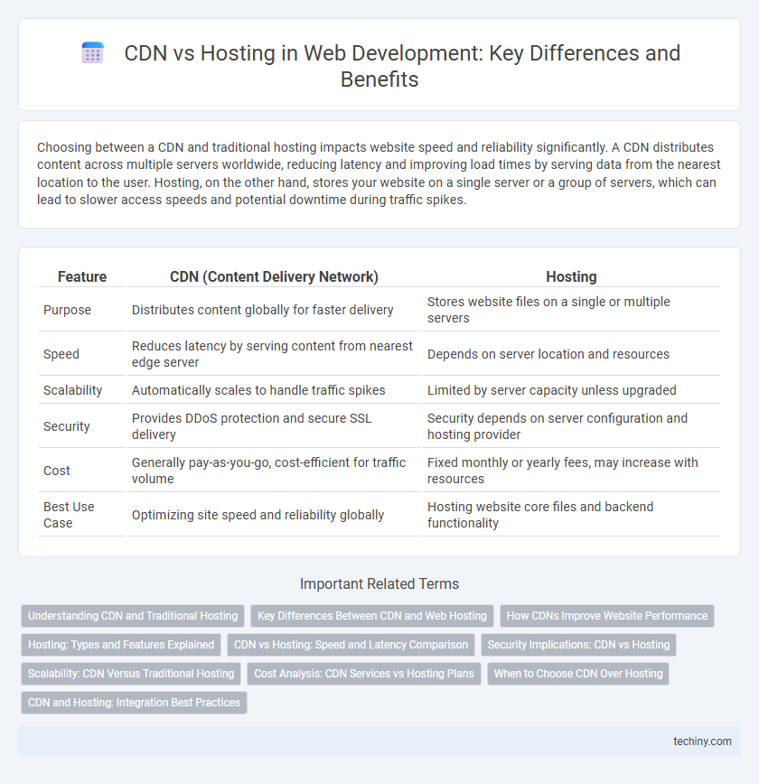 CDN vs Hosting in Web Development: Key Differences and Benefits
