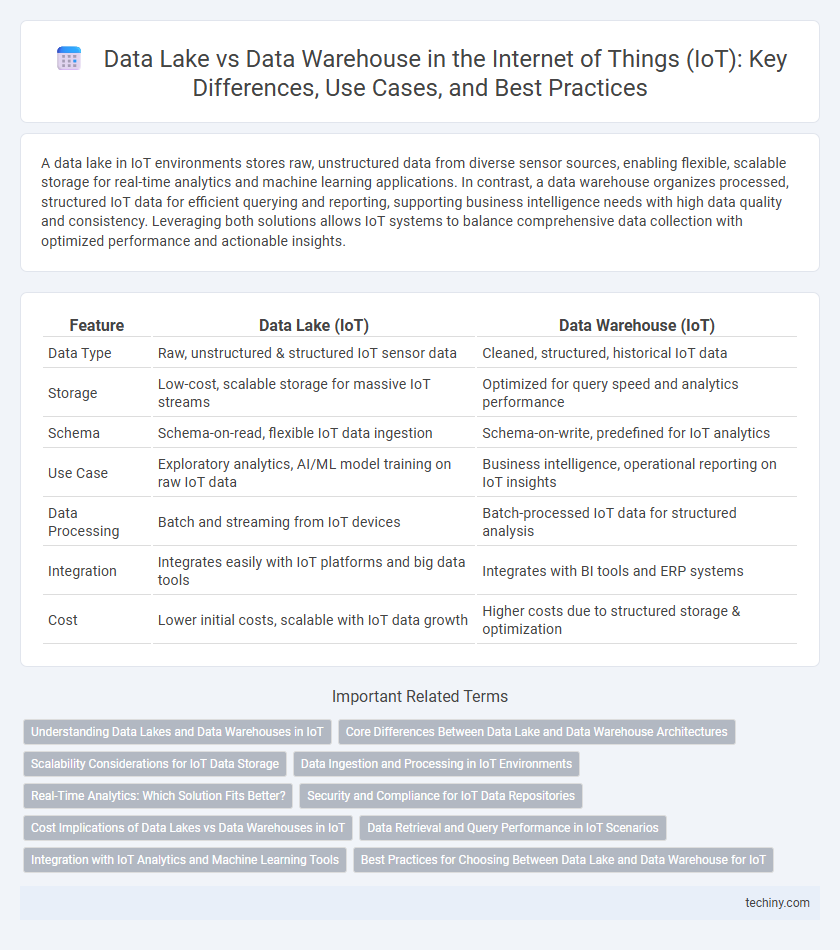 Data Lake vs Data Warehouse in the Internet of Things (IoT): Key Differences, Use Cases, and Best Practices