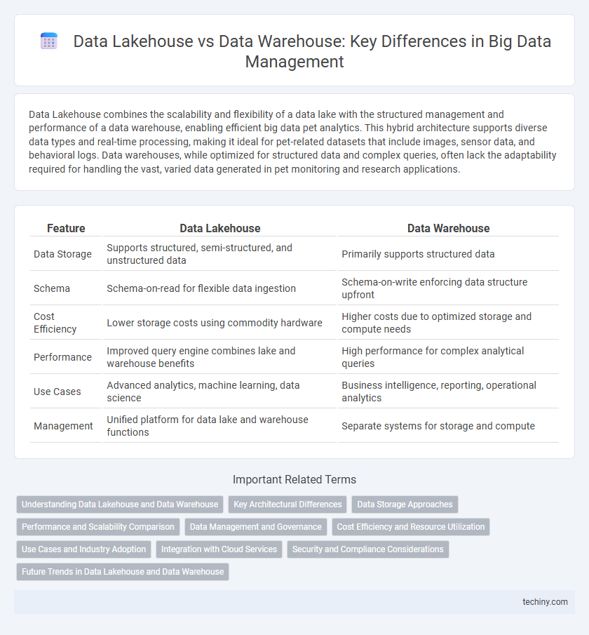 Data Lakehouse vs Data Warehouse: Key Differences in Big Data Management