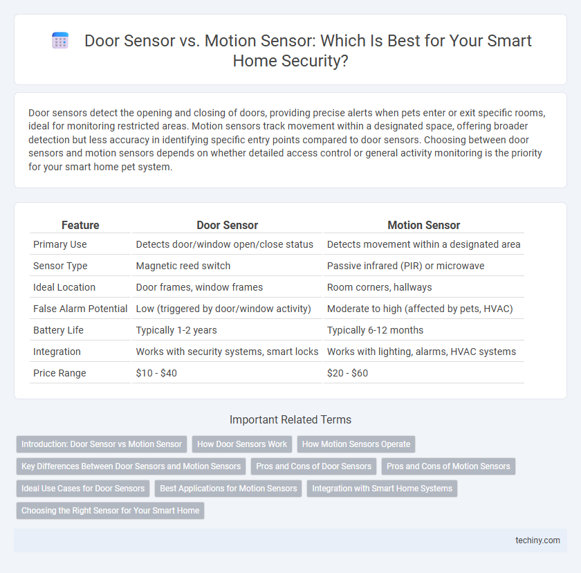 Door Sensor vs. Motion Sensor: Which Is Best for Your Smart Home Security?